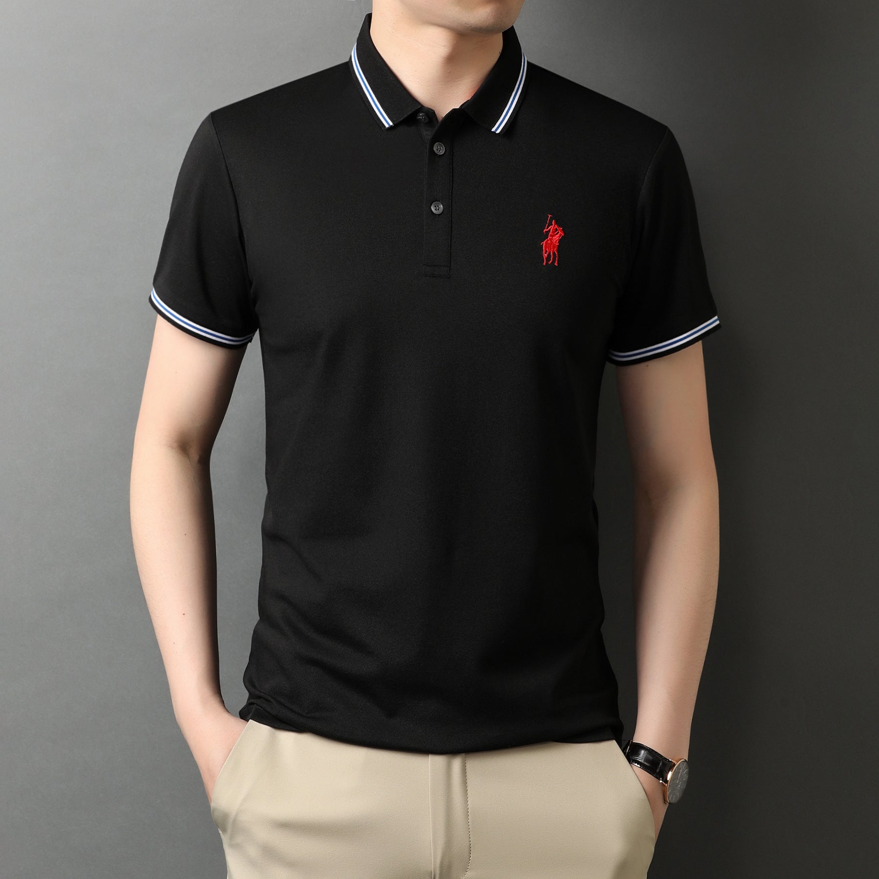 Yacht 2023 Summer Men's Short Sleeve Polo Shirt