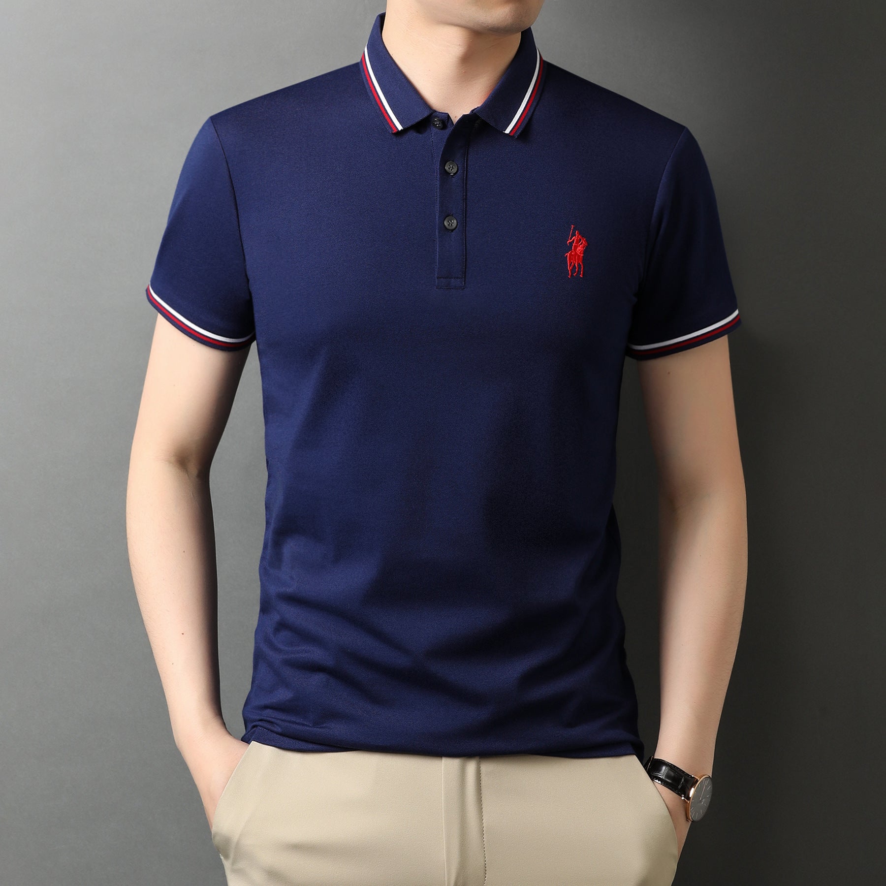 Yacht 2023 Summer Men's Short Sleeve Polo Shirt