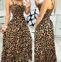 Leopard Print Suspender Dress - European & American Style